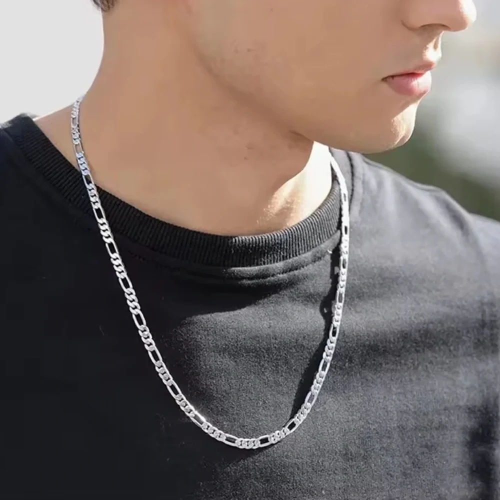 Silver men Chain Necklace